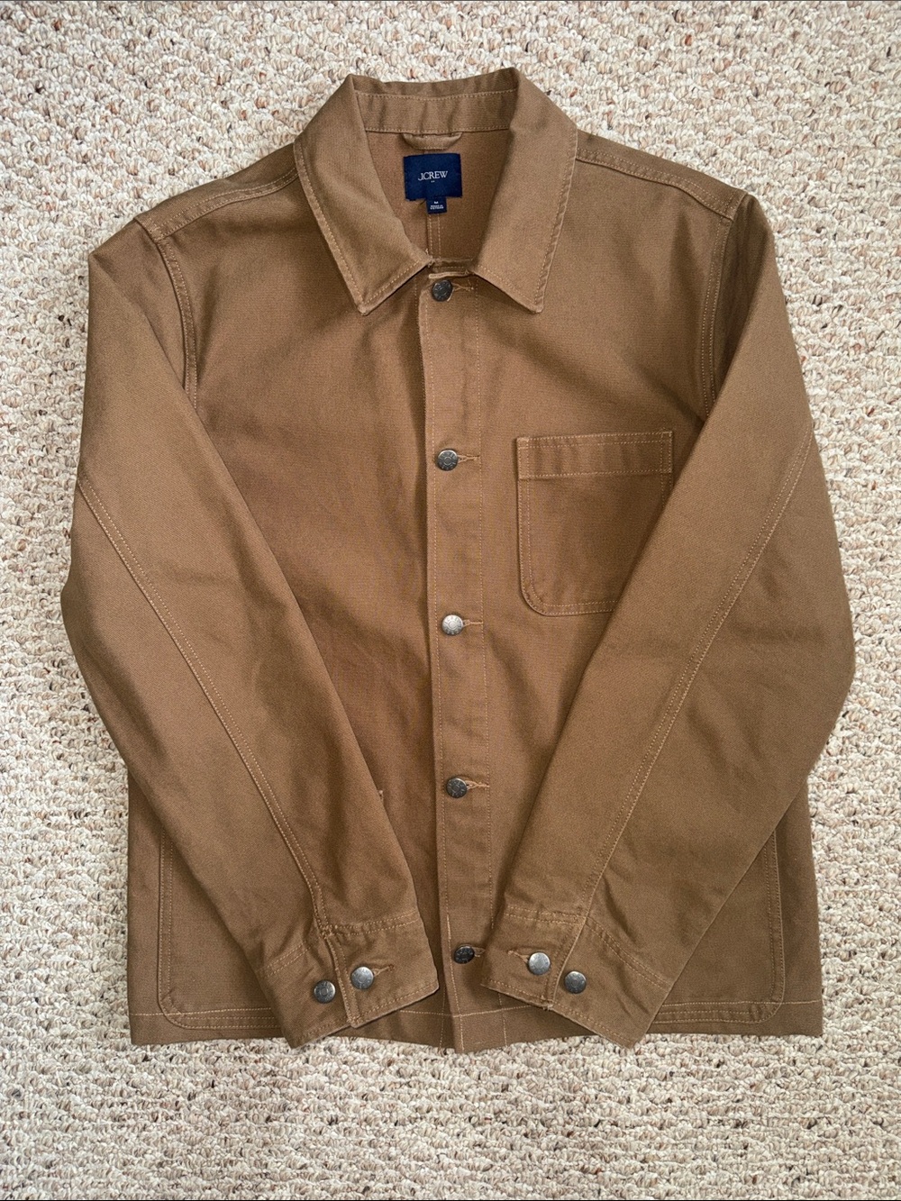 J. Crew Brown Canvas Chore Coat Medium NWOT